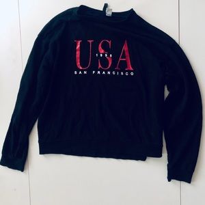 H&M graphic sweatshirt black large
